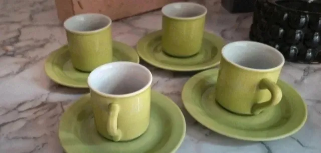 Set 4 tazzine verdi in ceramica