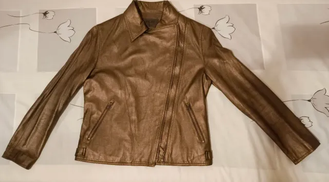 Cazadora marrón/dorado