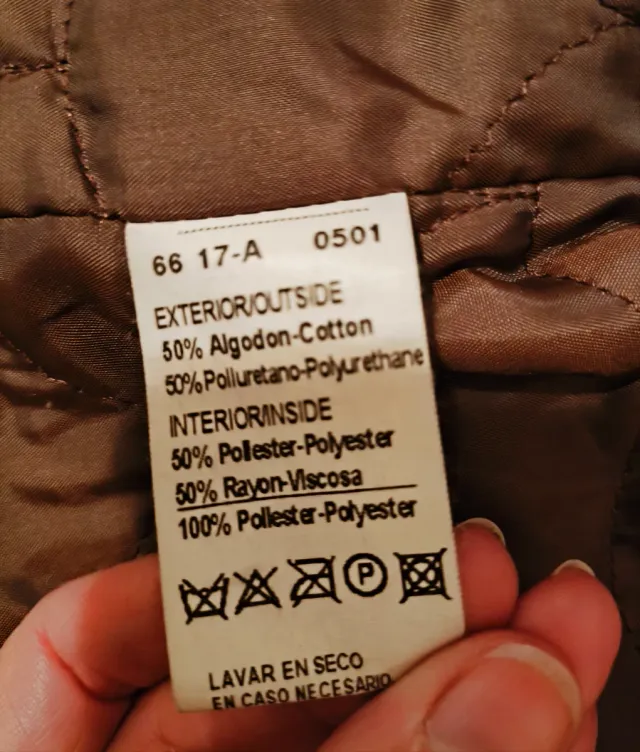 Cazadora marrón/dorado