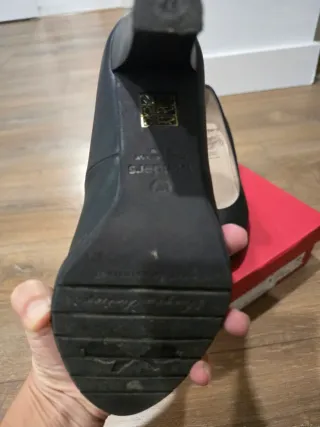 Zapatos Wonders piel negros tacón plataforma