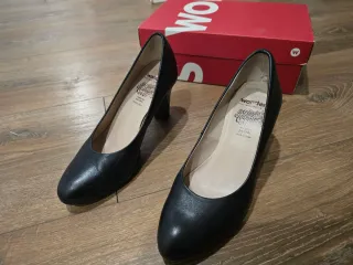 Zapatos Wonders piel negros tacón plataforma