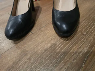 Zapatos Wonders piel negros tacón plataforma