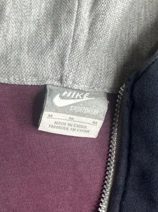Felpa Nike Vintage anni '90 Zip e  Cappuccio