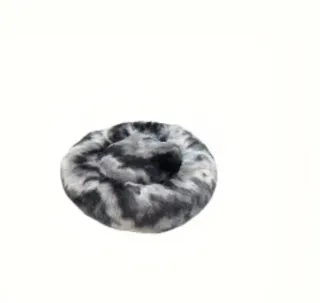 Cama Donut para mascota Blanco y Negro 50 cm