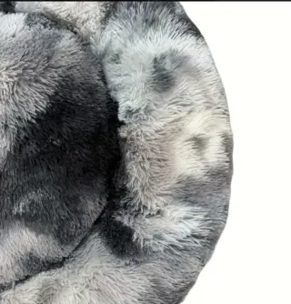 Cama Donut para mascota Blanco y Negro 50 cm