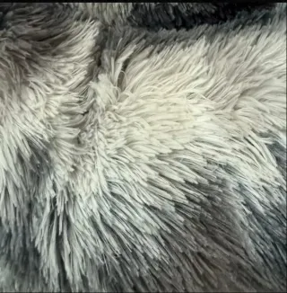 Cama Donut para mascota Blanco y Negro 50 cm