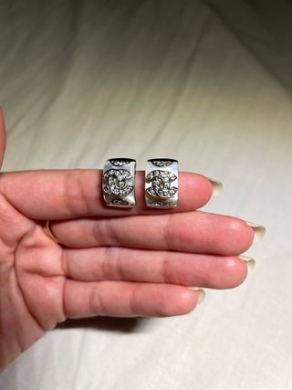 Pendientes Plata Logo Chanel