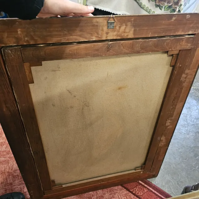 Quadro antico nobiluomo con cornice dorata