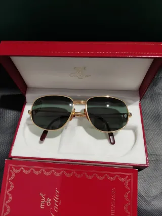 Gafas de Sol Cartier Doradas y Verdes