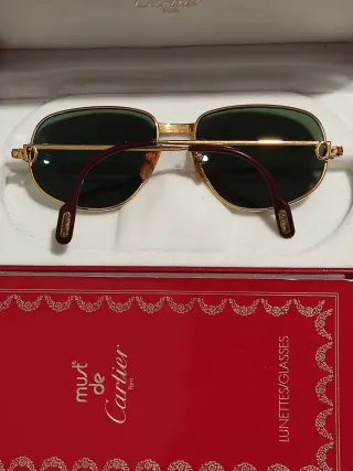 Gafas de Sol Cartier Doradas y Verdes