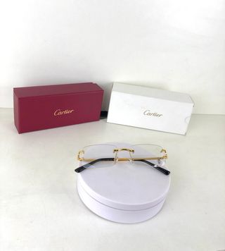 Gafas Cartier Doradas Sin Montura