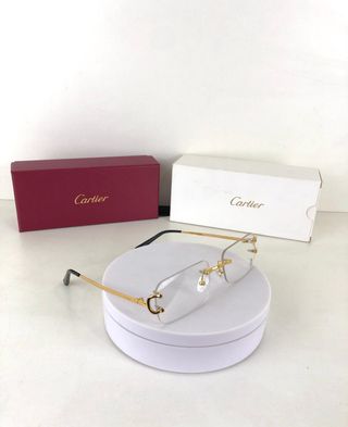 Gafas Cartier Doradas Sin Montura