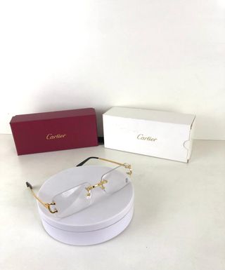 Gafas Cartier Doradas Sin Montura