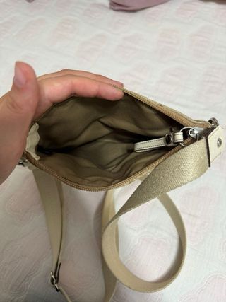 Bandolera Coach Beige y Marrón