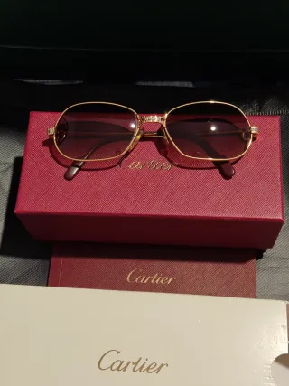 Gafas de Sol Cartier Doradas Marrones