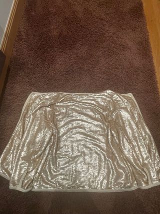 Chaqueta lentejuelas doradas elegante