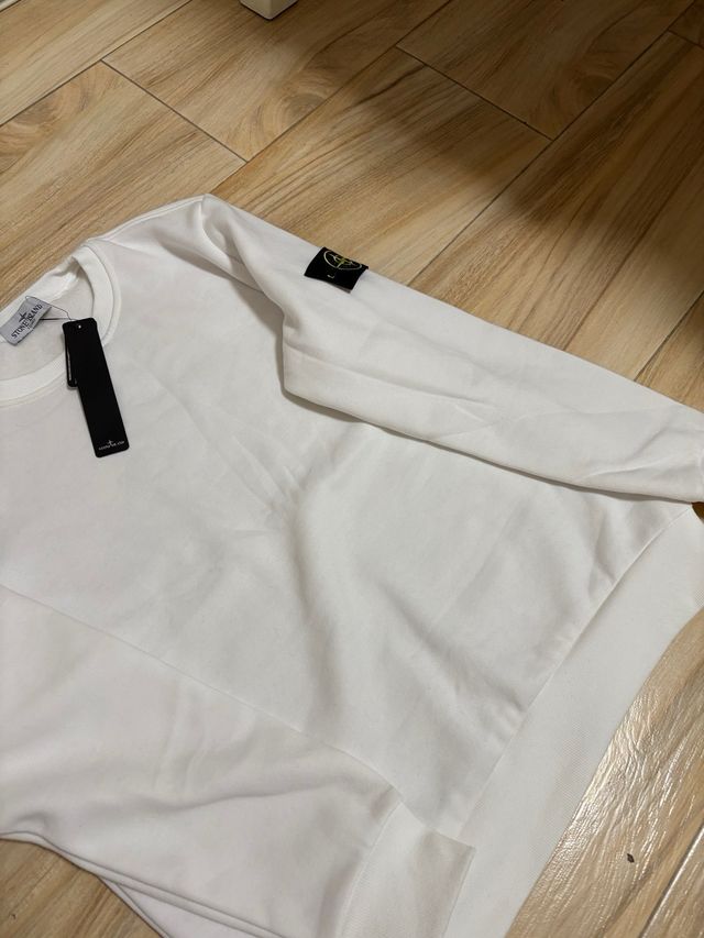 Sudadera Stone Island Blanca Talla L