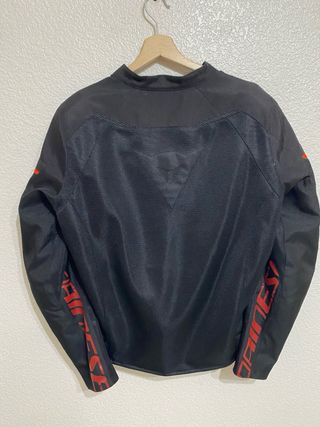 Chaqueta Dainese Negra con Detalles Rojos Talla L