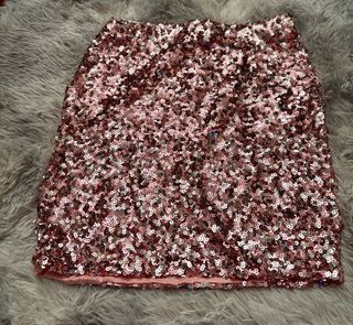 Falda lentejuelas rosa y plata