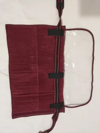 Manta cinturón de pinceles y brochas de maquillaje