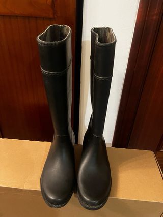 Botas de agua negras mujer