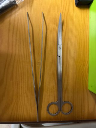TIJERAS, PINZAS, PALA Y RASCADOR CRISTALES ACUARIO