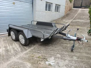 Remolque 750Kg, Doble Eje, Freno, Mixto:Moto/carga