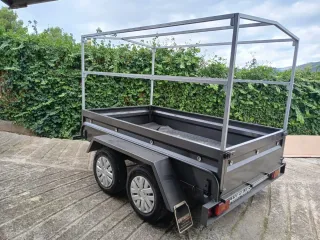 Remolque 750Kg, Doble Eje, Freno, Mixto:Moto/carga