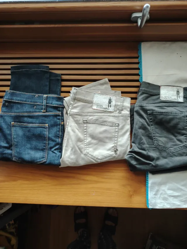 Maison Clochard Tris Pantaloni Uomo Slim Fit