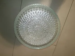 Plafoniera in vetro vintage anni '70