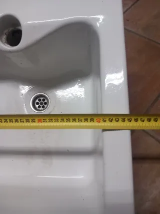 Lavabo de porcelana blanco