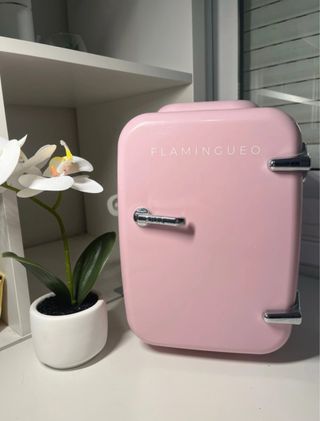 Nevera Mini Rosa Cosméticos