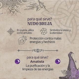 Collar Nudo de Bruja | Amatista Energía y Calma