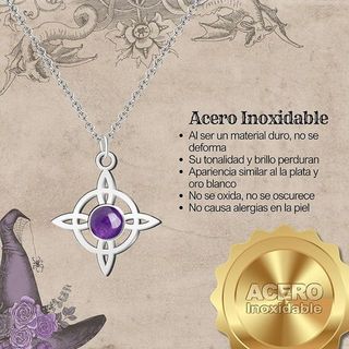 Collar Nudo de Bruja | Amatista Energía y Calma