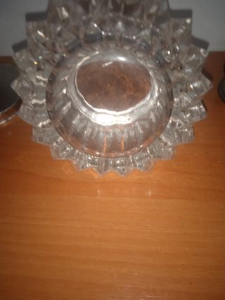 Joyero vintage de cristal y plata