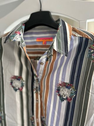 Camisa oversize VILAGALLO rayas y animal print