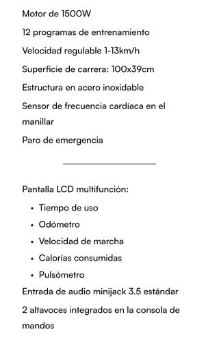 Cinta de correr Moma