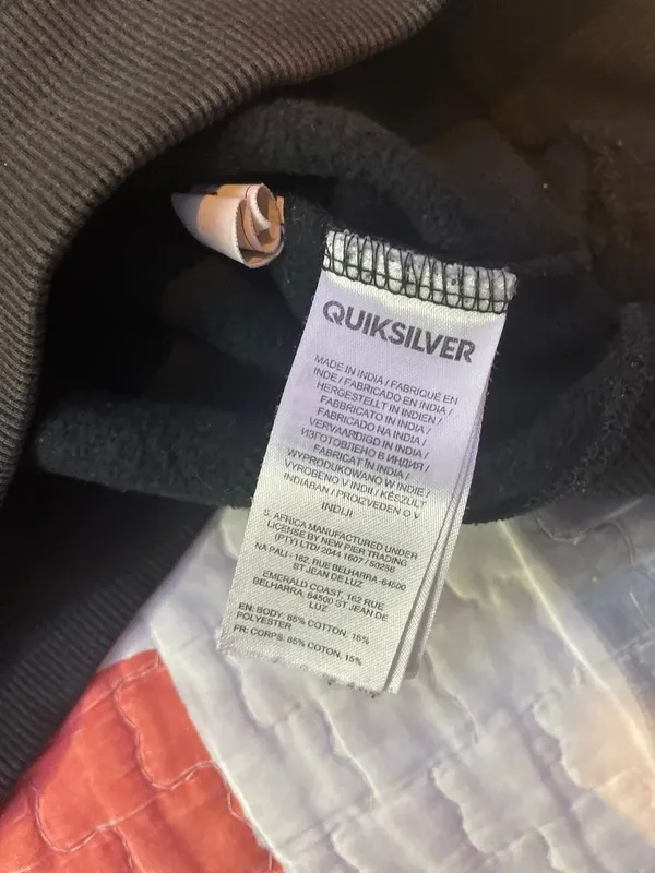 Sudadera Quicksilver Negra | Talla 14
