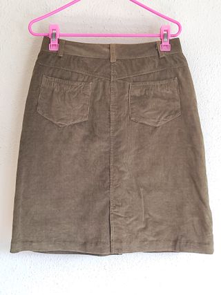 Falda Baume pana marron vintage