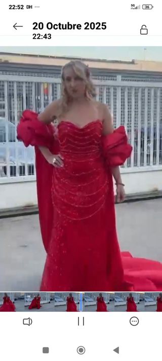 Vestido boda gitana rojo