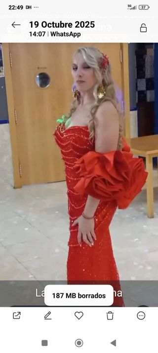 Vestido boda gitana rojo