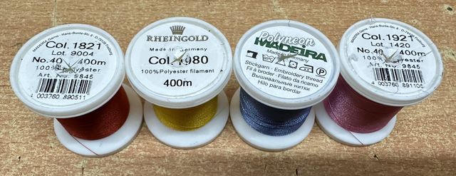 Hilos de Bordar Madeira y Rheingold