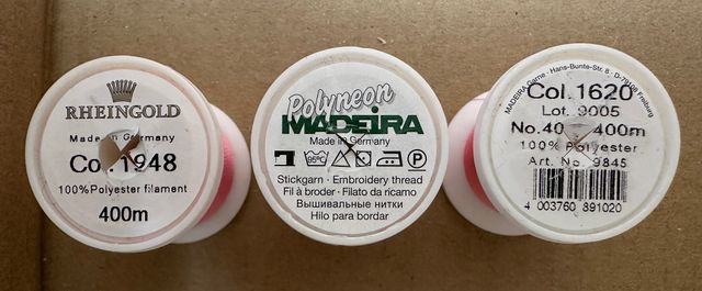 Hilos de Bordar Madeira y Rheingold