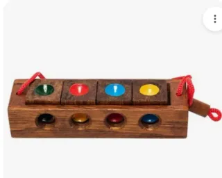 Solitario de madera Cubos de colores