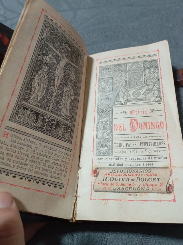 Libro antiguo tapa carey