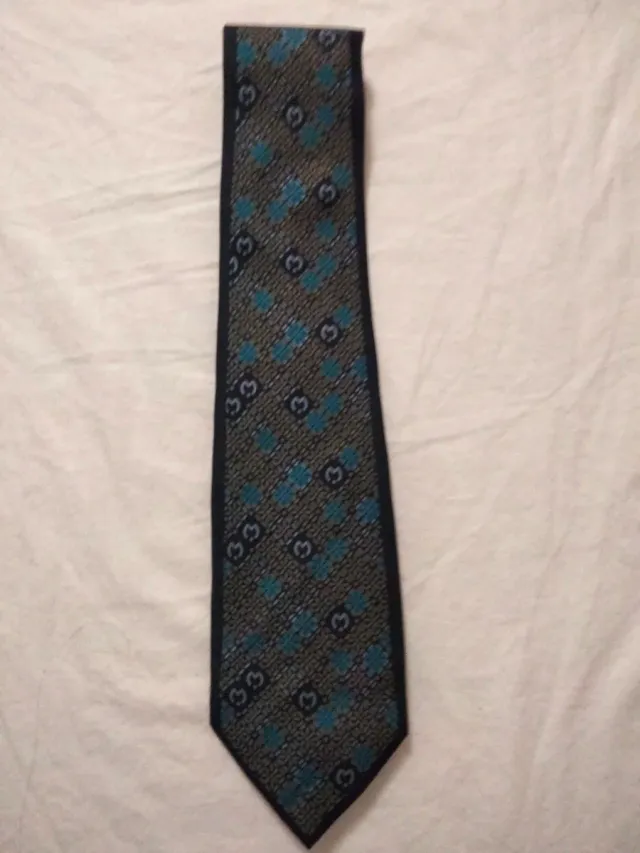 Cravatta Mila Schön seta grigio/blu