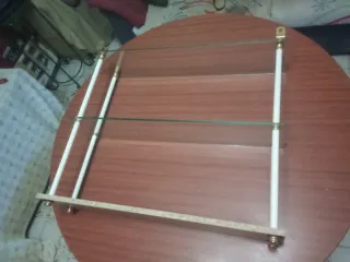 Estantería de cristal,madera y metal