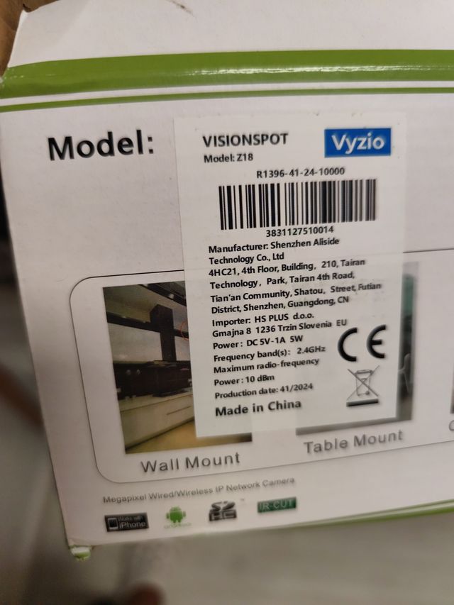 Cámara Vigilancia WiFi HD + Audio