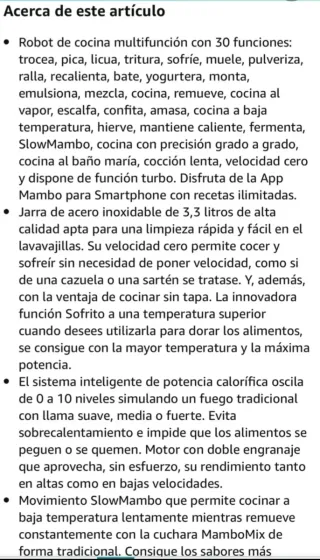 Robot cocina Cecotec Mambo 10090