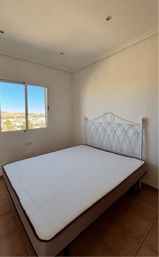 Cama 135cm con cabecero de forja y somier